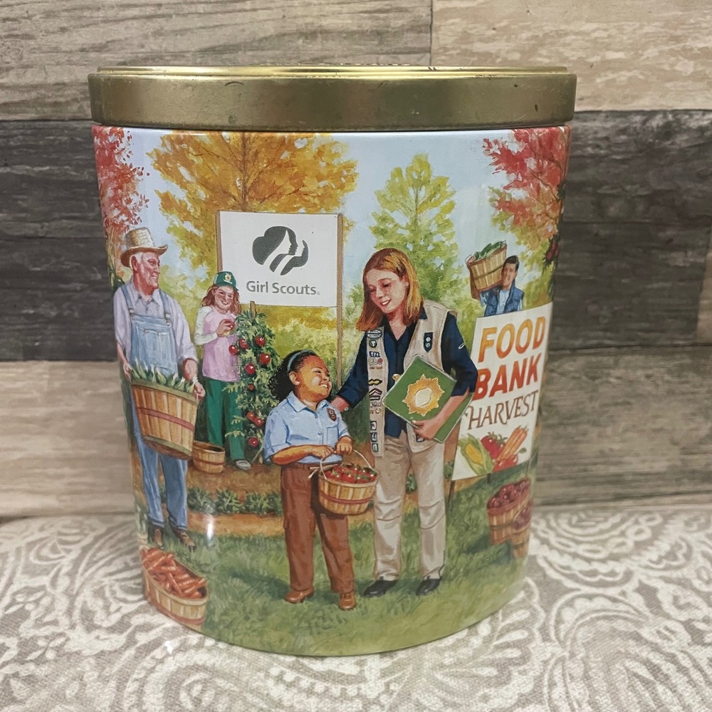 Girl Scout Promise Tin 1990s to Present Food Bank Harvest Collectible 2006